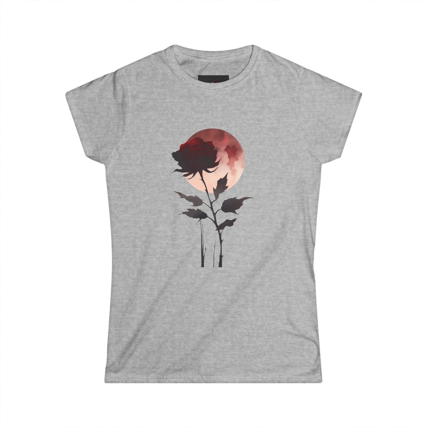 Late Bloomer Moon Rose Graphic Short Sleeve Tee Shirt