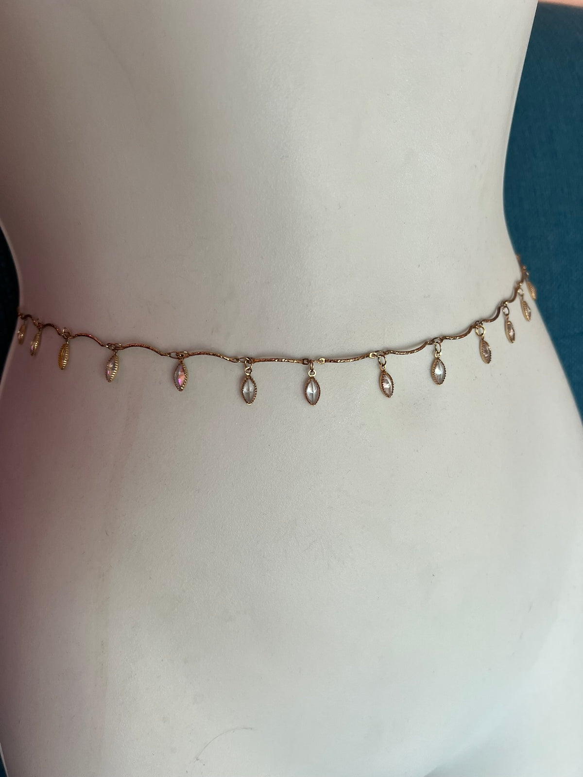 Belly Crystal Tassel Dangle Waist Chain Body Jewelry