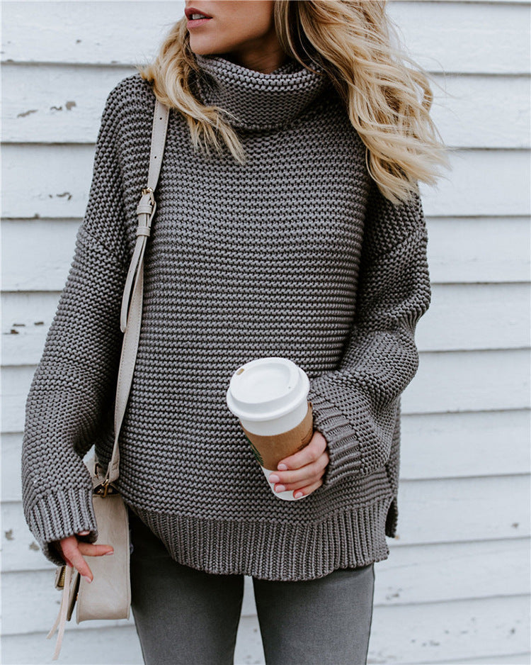 Turtleneck Autumn Winter Pullover European Oversize Sweater
