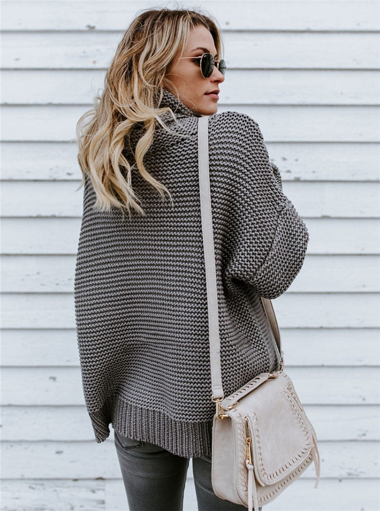 Turtleneck Autumn Winter Pullover European Oversize Sweater