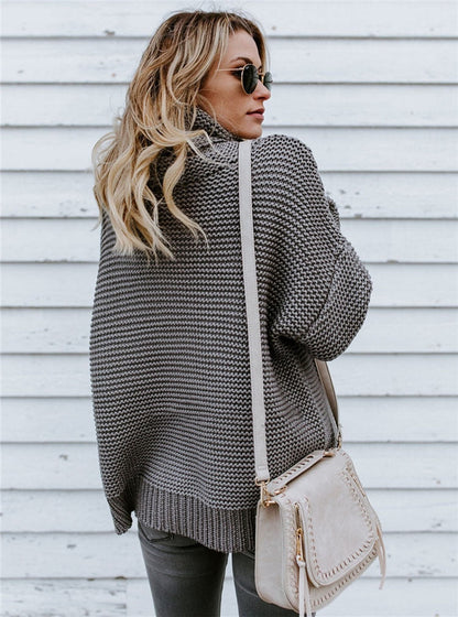 Turtleneck Autumn Winter Pullover European Oversize Sweater