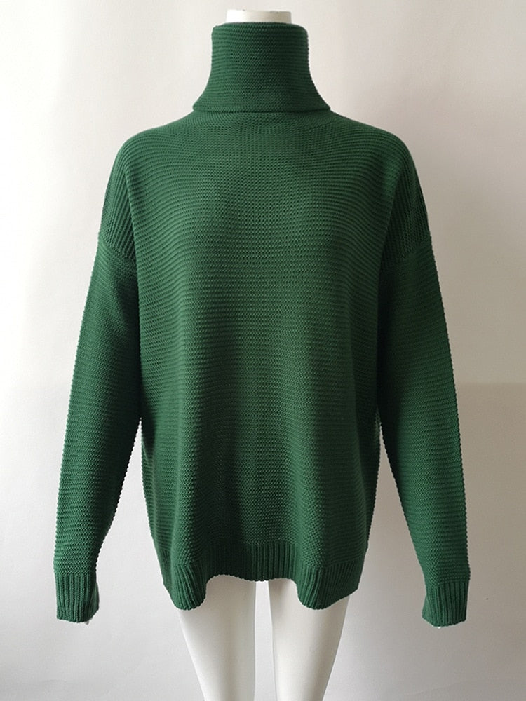 Turtleneck Autumn Winter Pullover European Oversize Sweater
