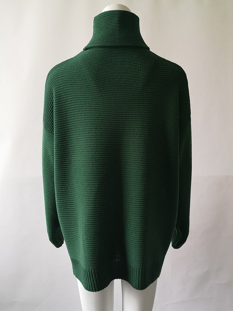 Turtleneck Autumn Winter Pullover European Oversize Sweater
