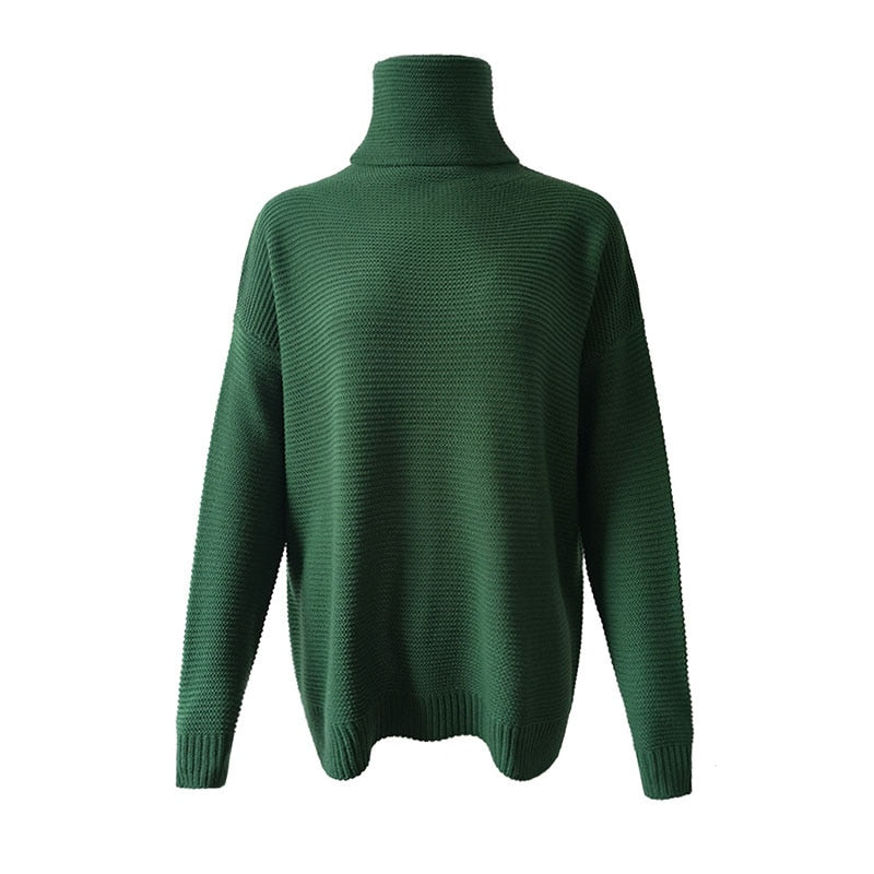 Turtleneck Autumn Winter Pullover European Oversize Sweater