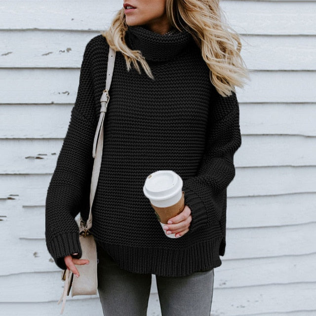 Turtleneck Autumn Winter Pullover European Oversize Sweater
