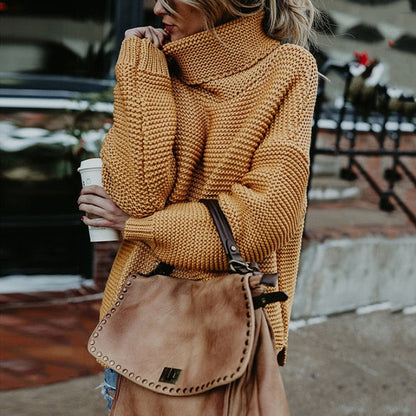 Turtleneck Autumn Winter Pullover European Oversize Sweater